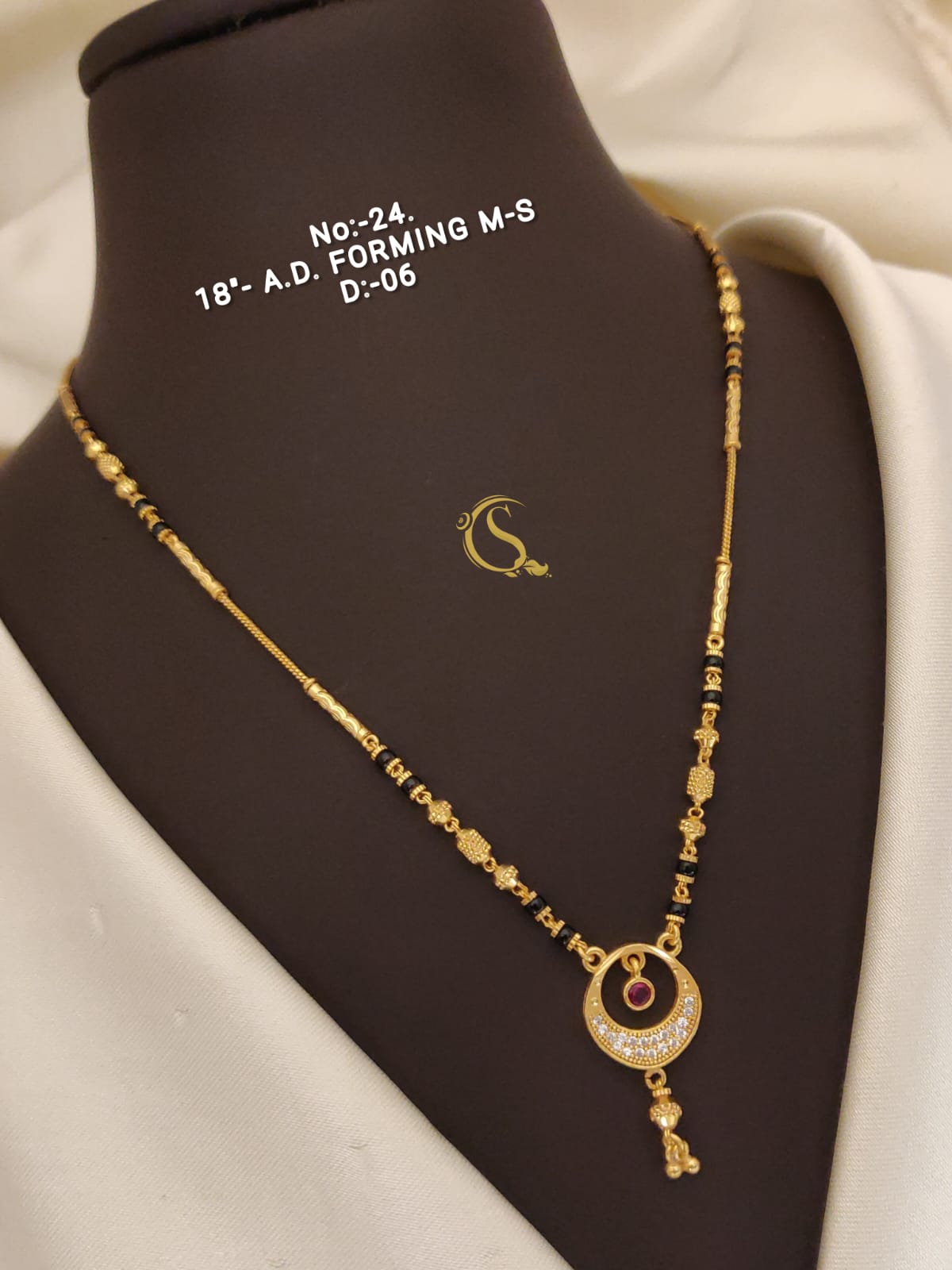 AD Forming String Mangalsutra cum Pandent Daily Wear Accessories